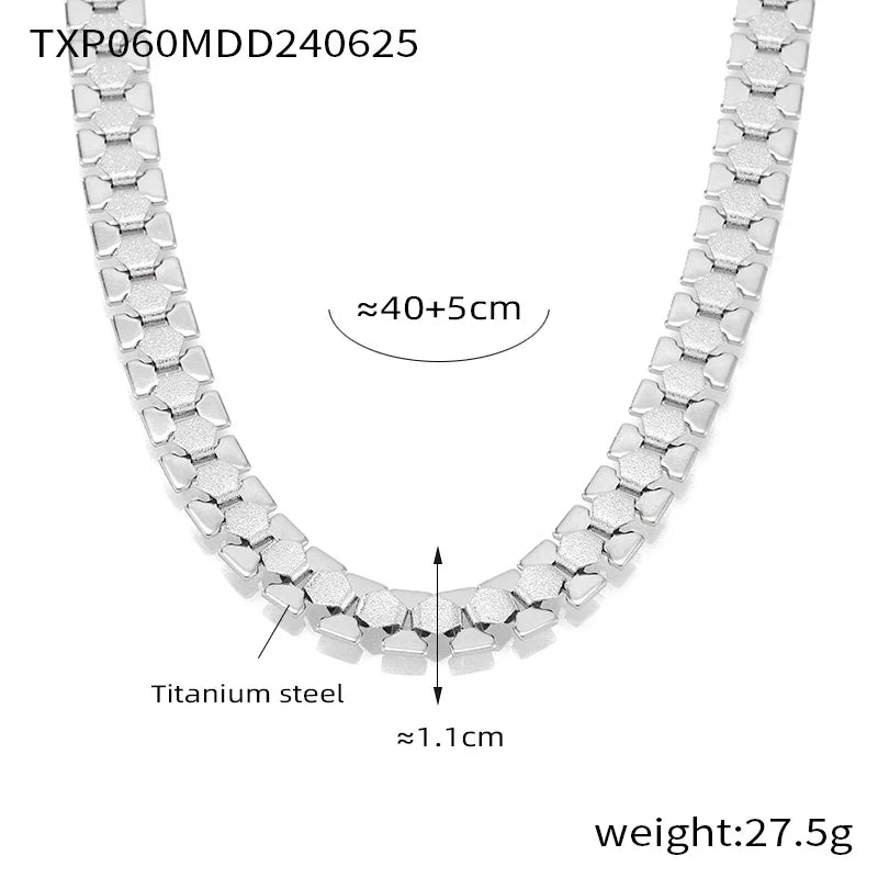 Nivora Stainless Steel Women Charm Jewelry Sets PVD Gold Plated Chain Necklace Bracelet For Women Wedding Bridal Jewellery