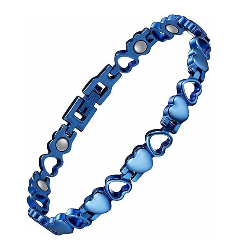 Healthy Magnetic Slimming Bracelet Fashionable Jewelry for Woman Man Weight Loss Bracelet Link Heart Shape Steel Chain Bracelet