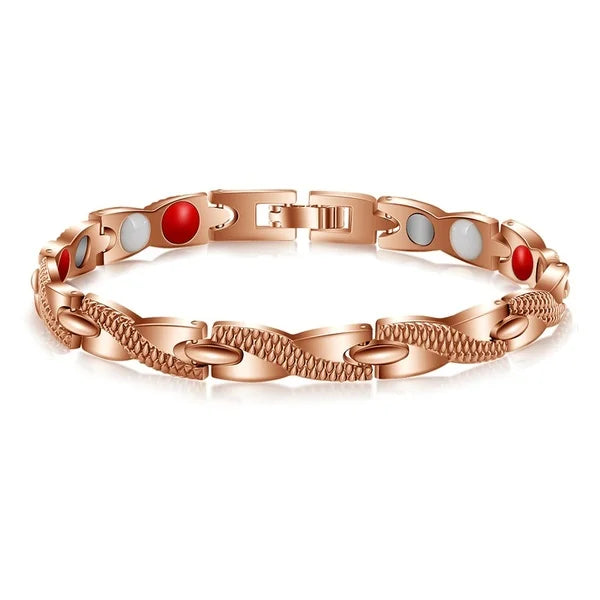 Healthy Magnetic Slimming Bracelet Fashionable Jewelry for Woman Man Weight Loss Bracelet Link Heart Shape Steel Chain Bracelet